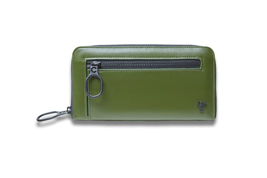 Cartera con Cierre Verde